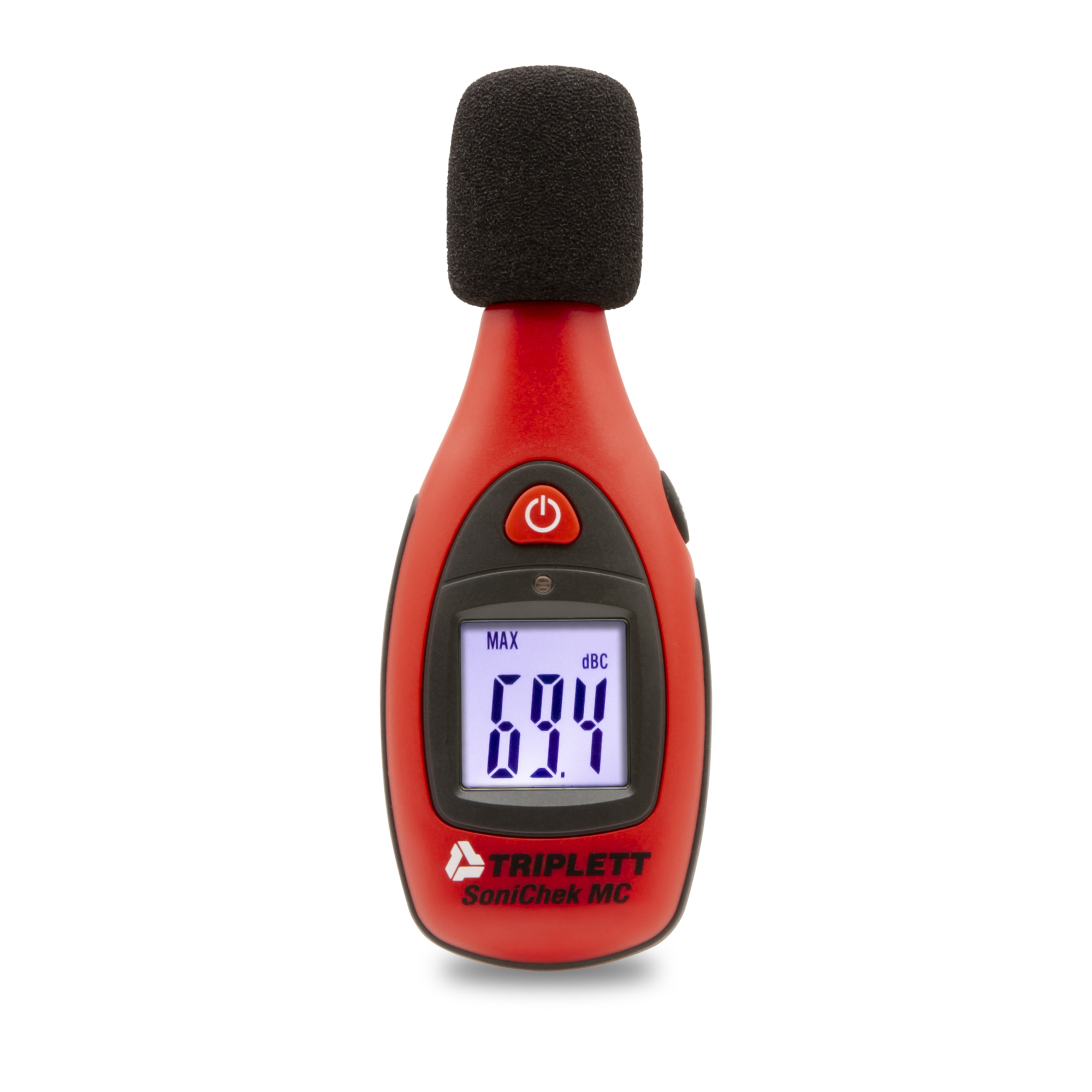 Triplett Mini Sound Level Meter — 40-130dB, C Weighted, Backlit LCD, SoniChek, Model# TSC-MC1